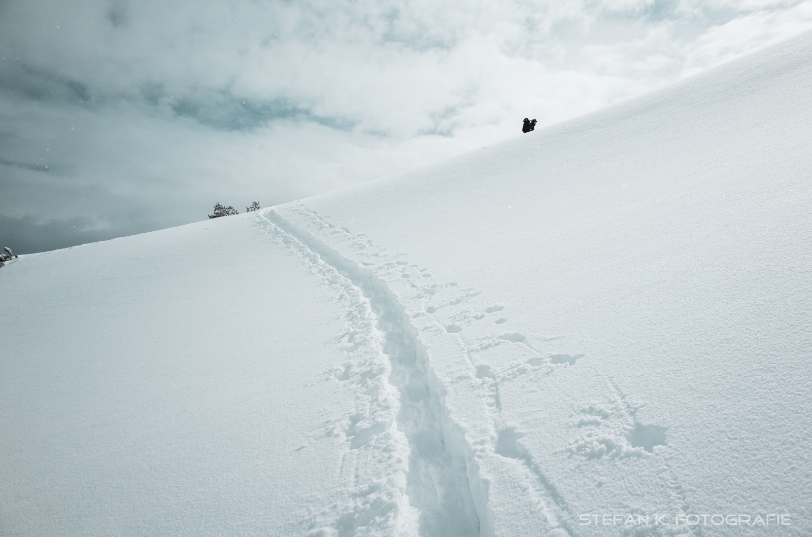 die letzten Hänge unterm Gipfel